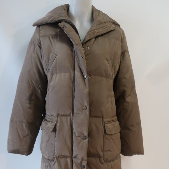 Womens Weekend MaxMara Bronze Heavy Padding Puffer Jacket Coat 8 - Picture 3 of 16